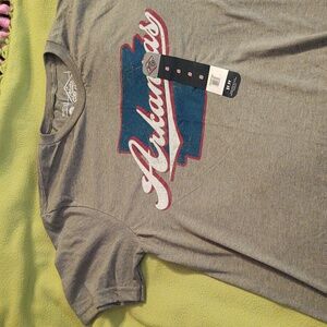 T-shirt - Hunter Green with Arkansas and State image.  Adult size Small.